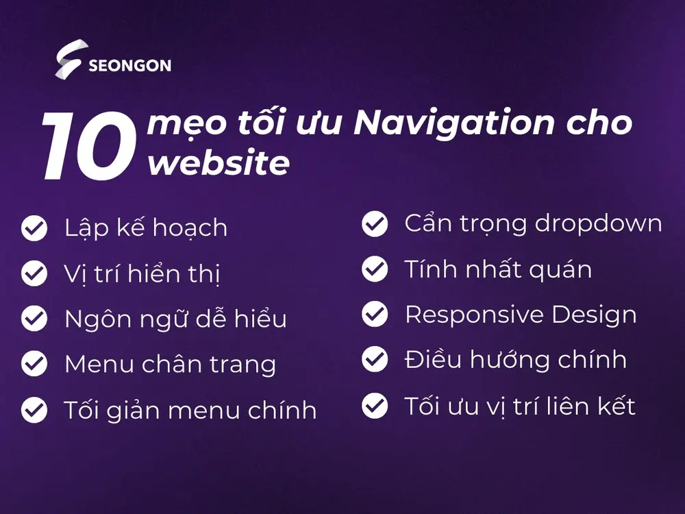 Mách bạn 10 mẹo tối ưu Navigation cho website
