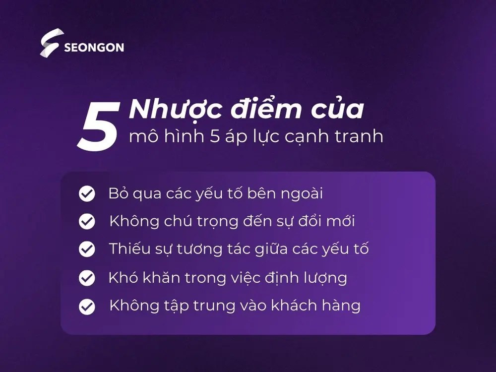 Mô hình này thiếu sự liên kế giữa các yếu tố và không tập trung vào khách hàng