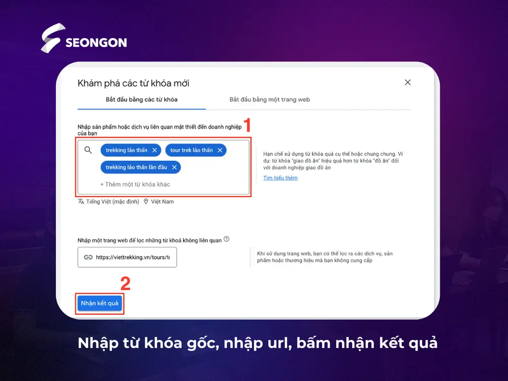Nhập một hoặc nhiều từ khóa liên quan đến sản phẩm, dịch vụ
