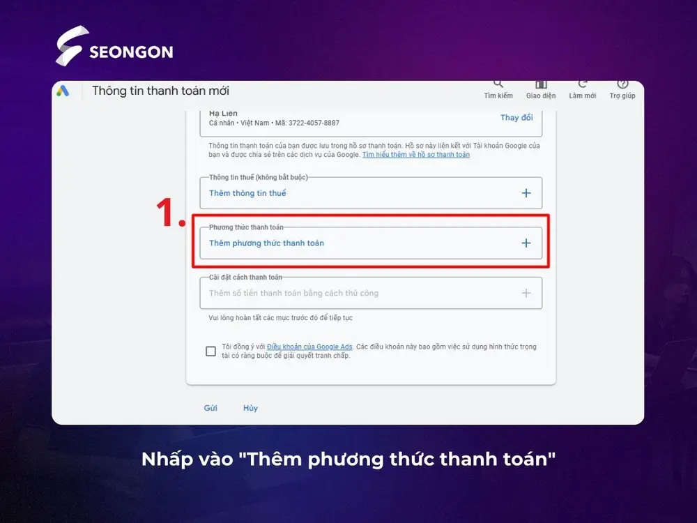 Nhấp vào 