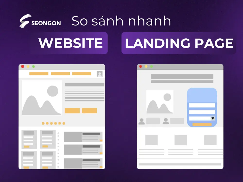 Phân biệt Landing page và Website - Khi nào nên sử dụng?