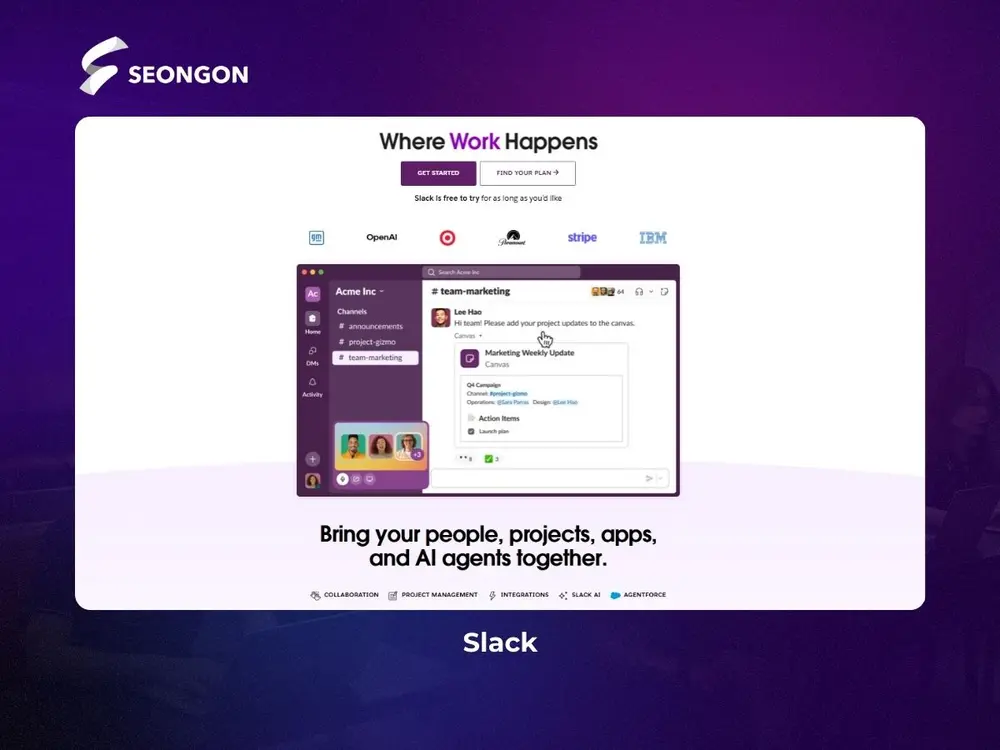 Slack phân loại dự án và nhân sự một cách khoa học