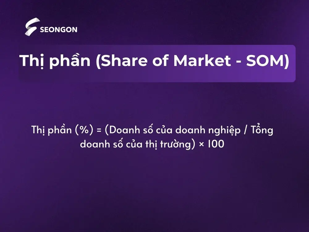 SOM là chỉ số phản ánh mức độ hiện diện của doanh nghiệp trên thị trường so với đối thủ