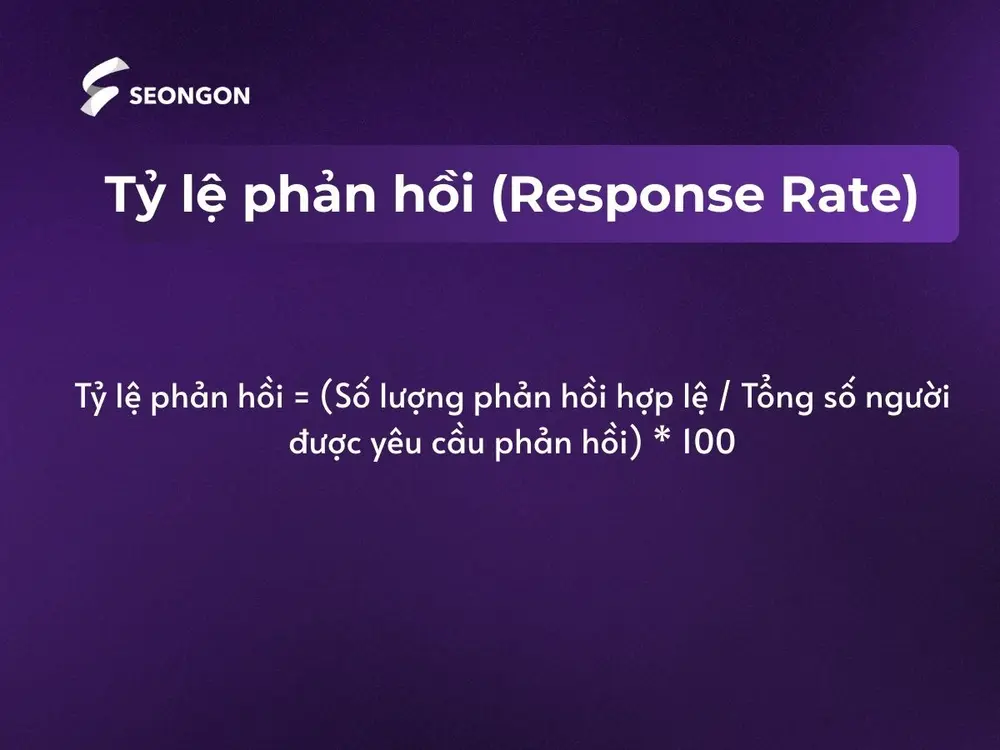 Tỷ lệ phản hồi thể hiện số lượng người dùng đã phản hồi hoặc tương tác