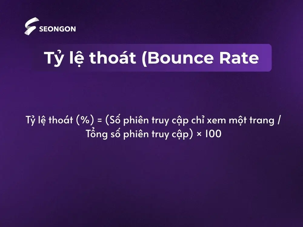 Tỷ lệ thoát càng cao càng cho thấy nội dung của bạn chưa đủ hấp dẫn