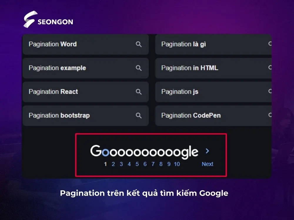 Ví dụ minh họa về pagination là gì