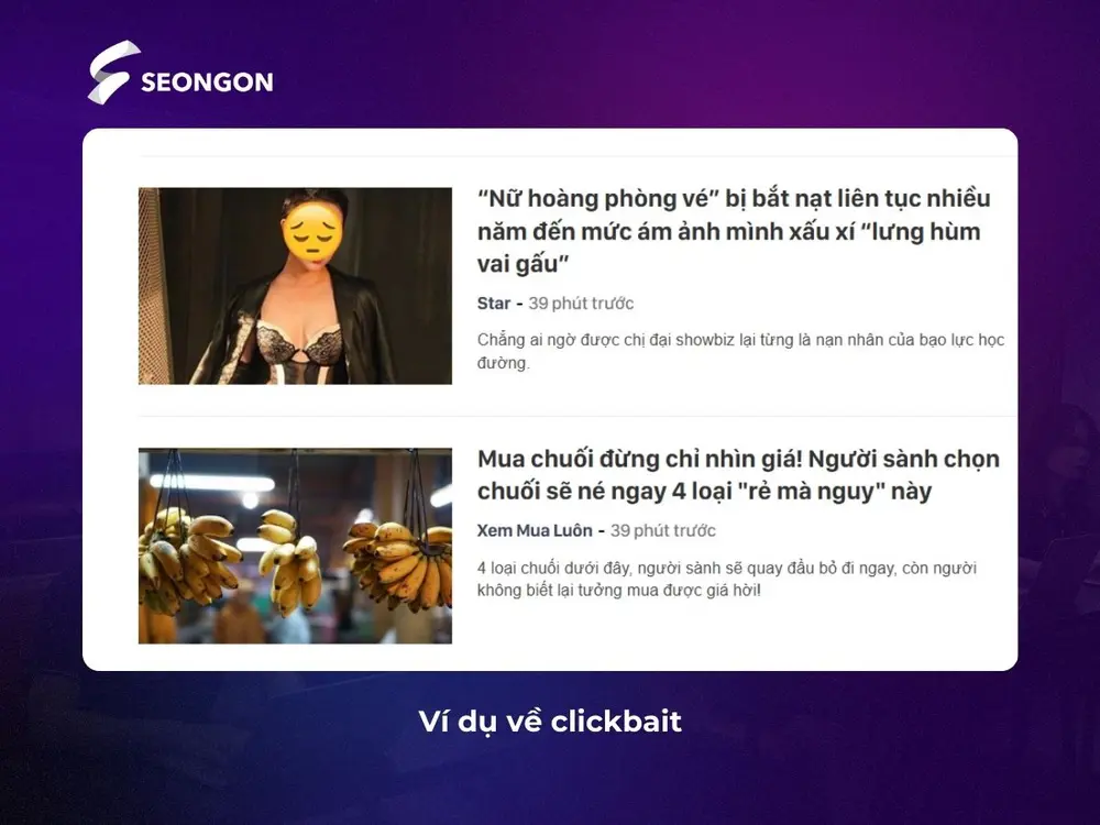 Ví dụ về Clickbait