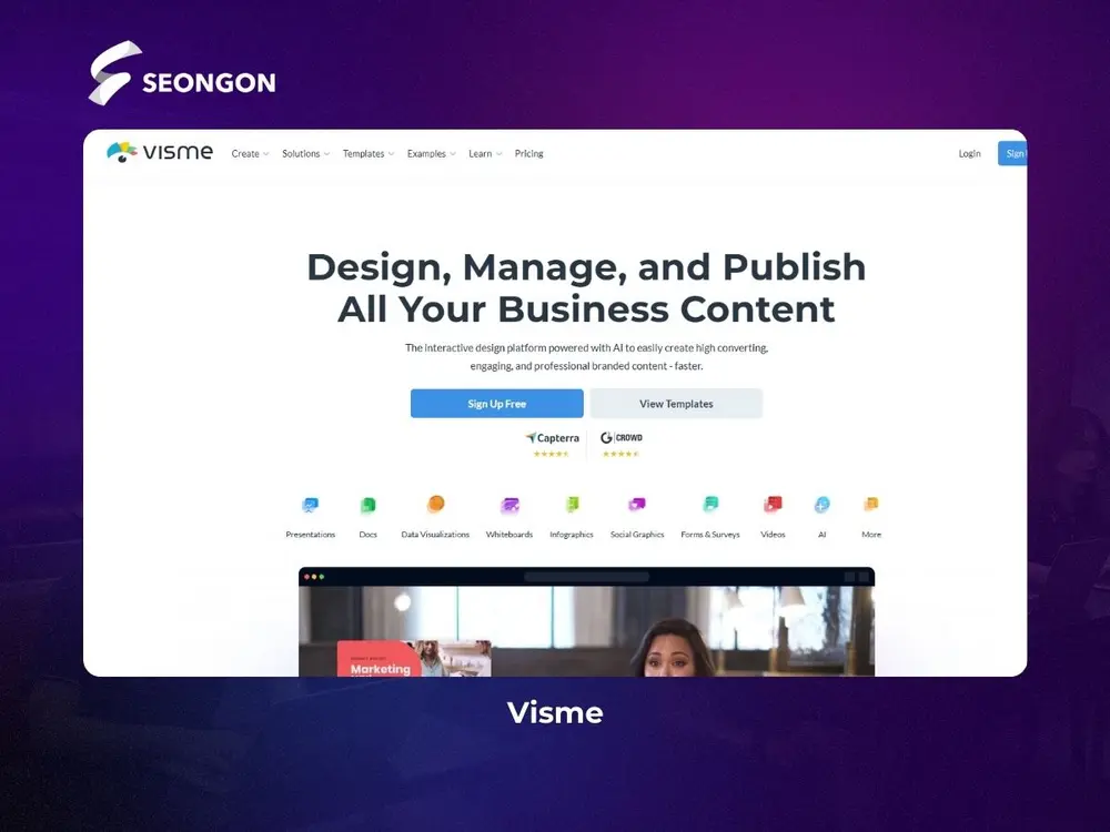 Visme giúp bạn tạo ra tài liệu cho nhiều mục đích