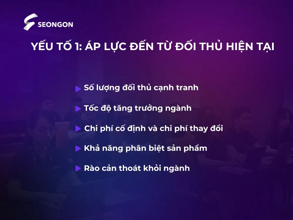 Yếu tố 1: Áp lực đến từ đối thủ hiện tại