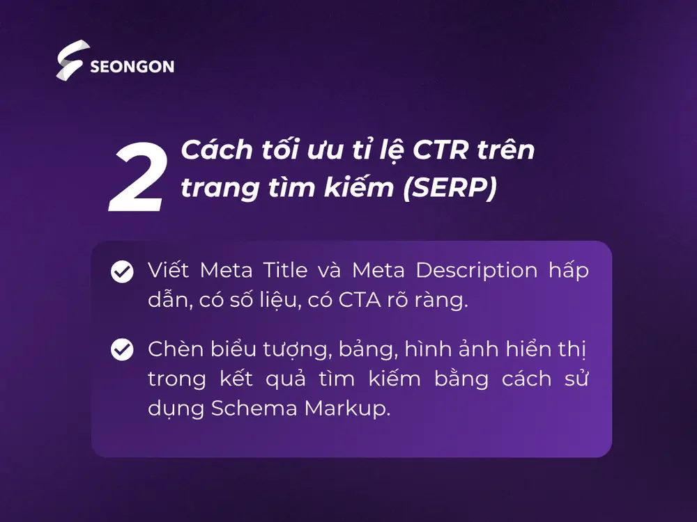 2 cách tối ưu tỉ lệ CTR trên trang tìm kiếm (SERP)
