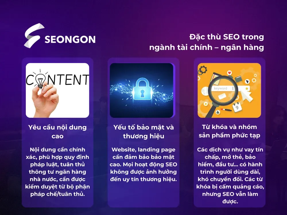 3 đặc thù SEO trong ngành tài chính ngân hàng