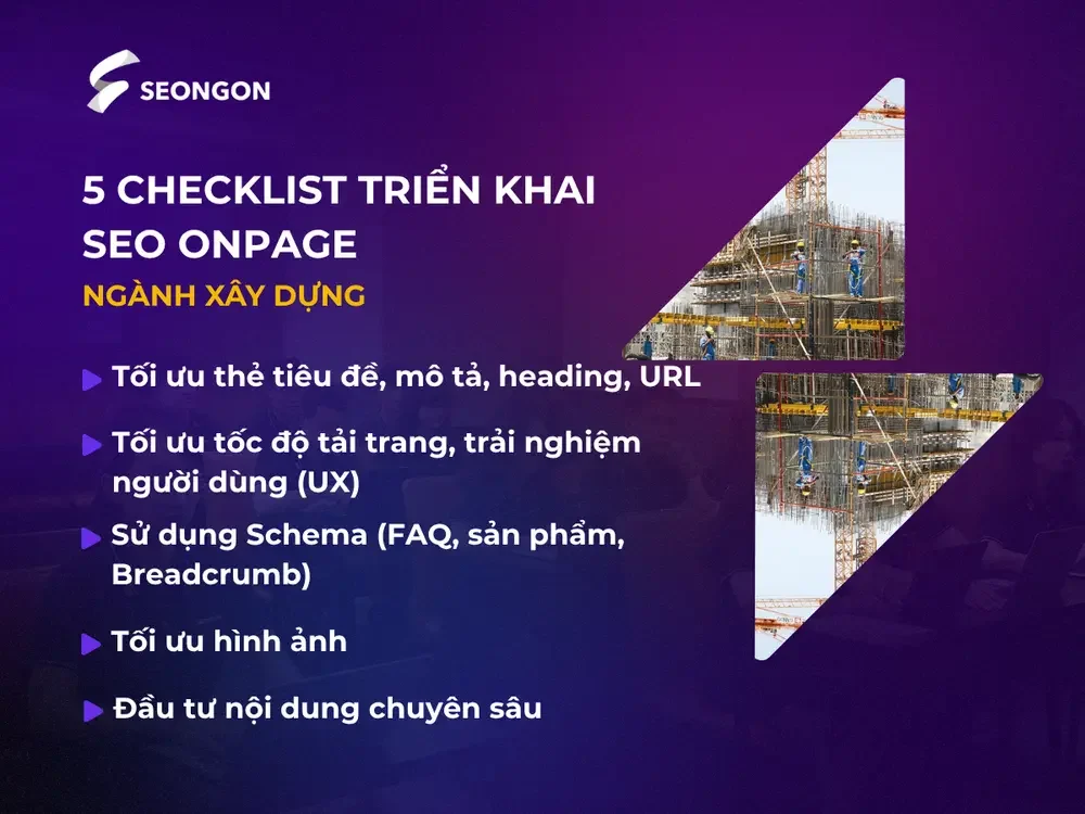 5 Checklist triển khai SEO Onpage ngành xây dựng
