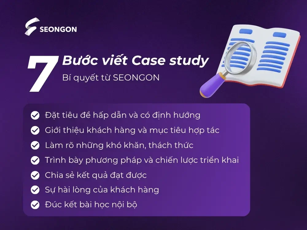 7 bước viết case study từ SEONGON