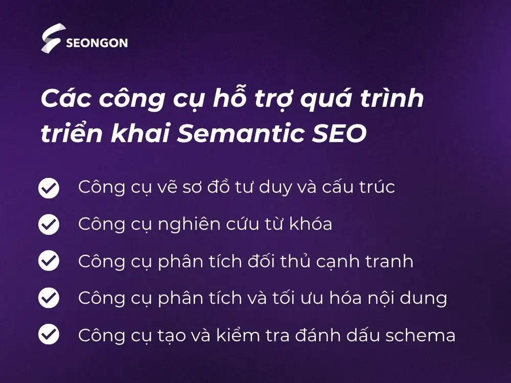 Các công cụ hỗ trợ quá trình triển khai Semantic SEO