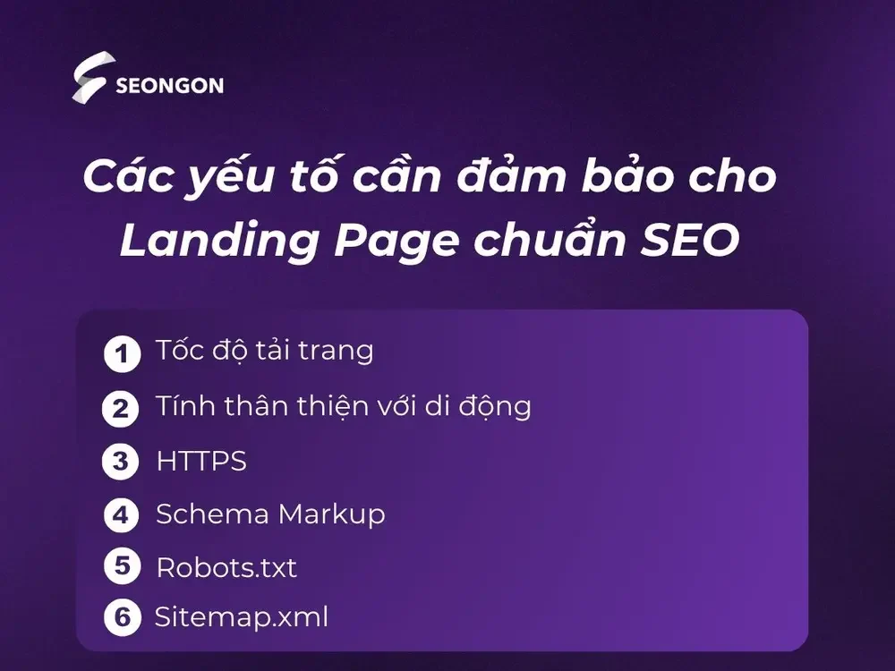 Các yếu tố cần đảm bảo cho Landing Page chuẩn SEO