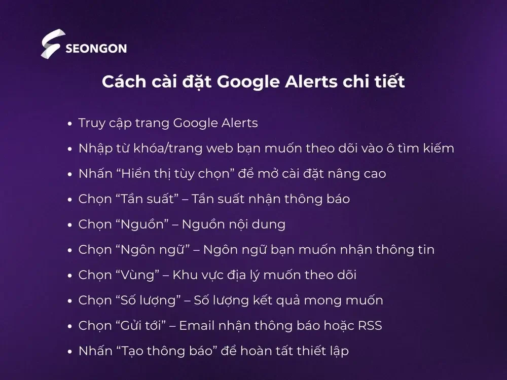 Cách cài đặt Google Alerts chi tiết