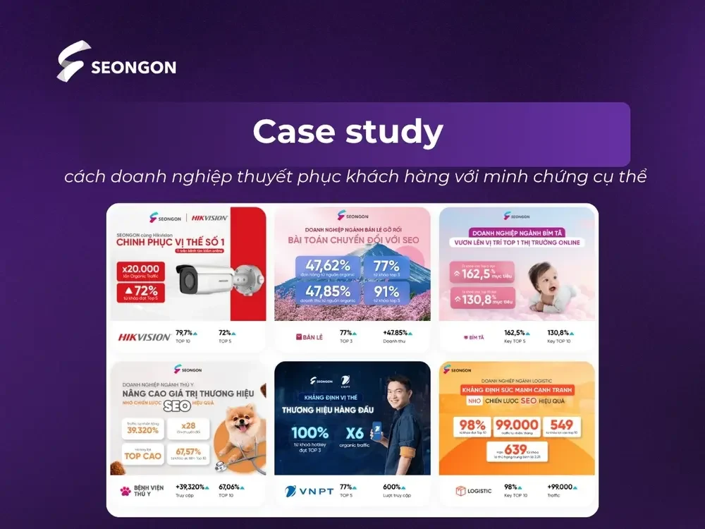 Case study trong marketing là một tài liệu chuyên sâu mô tả cách một thương hiệu giúp khách hàng đạt được mục tiêu kinh doanh