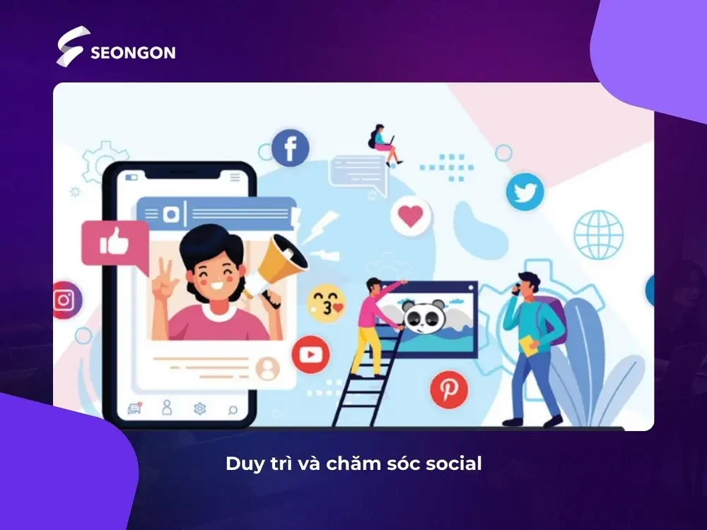 Chăm sóc social bằng việc đăng bài, chia sẻ hình ảnh, video, bài đăng sẽ giúp tài khoản của bạn luôn chất lượng