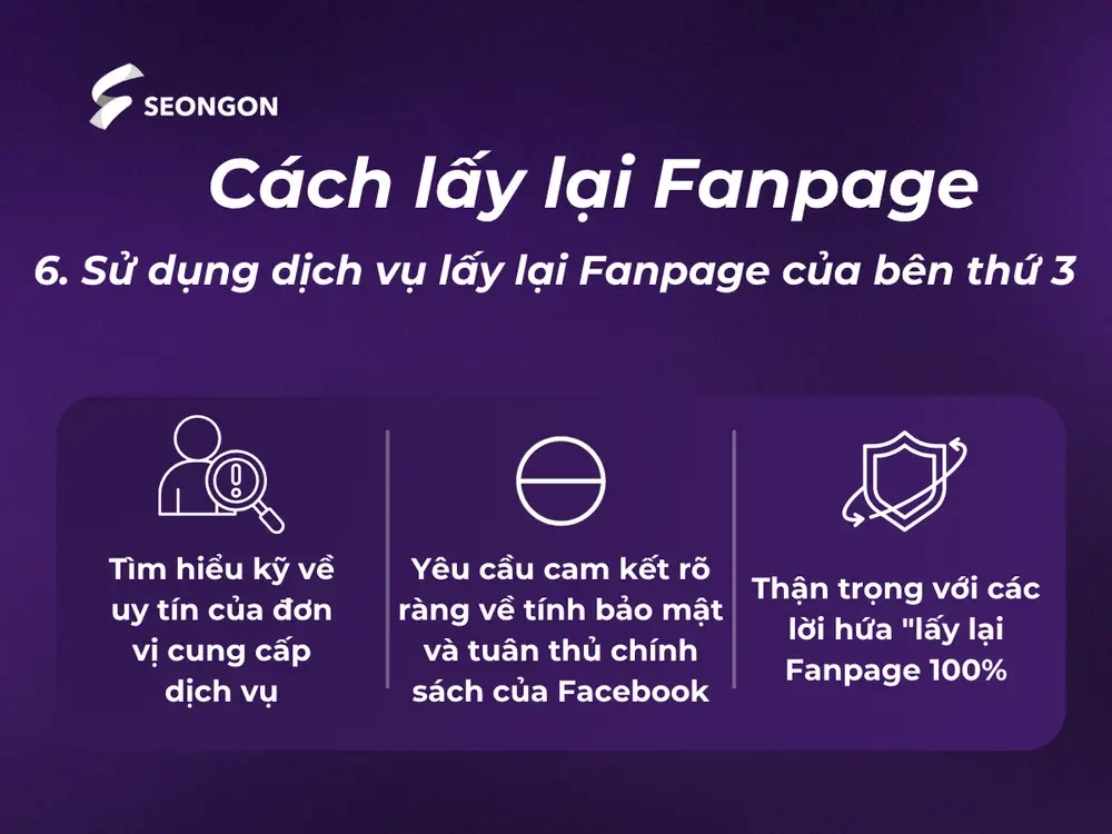 Có nhiều đơn vị cung cấp dịch vụ khôi phục quyền quản trị fanpage