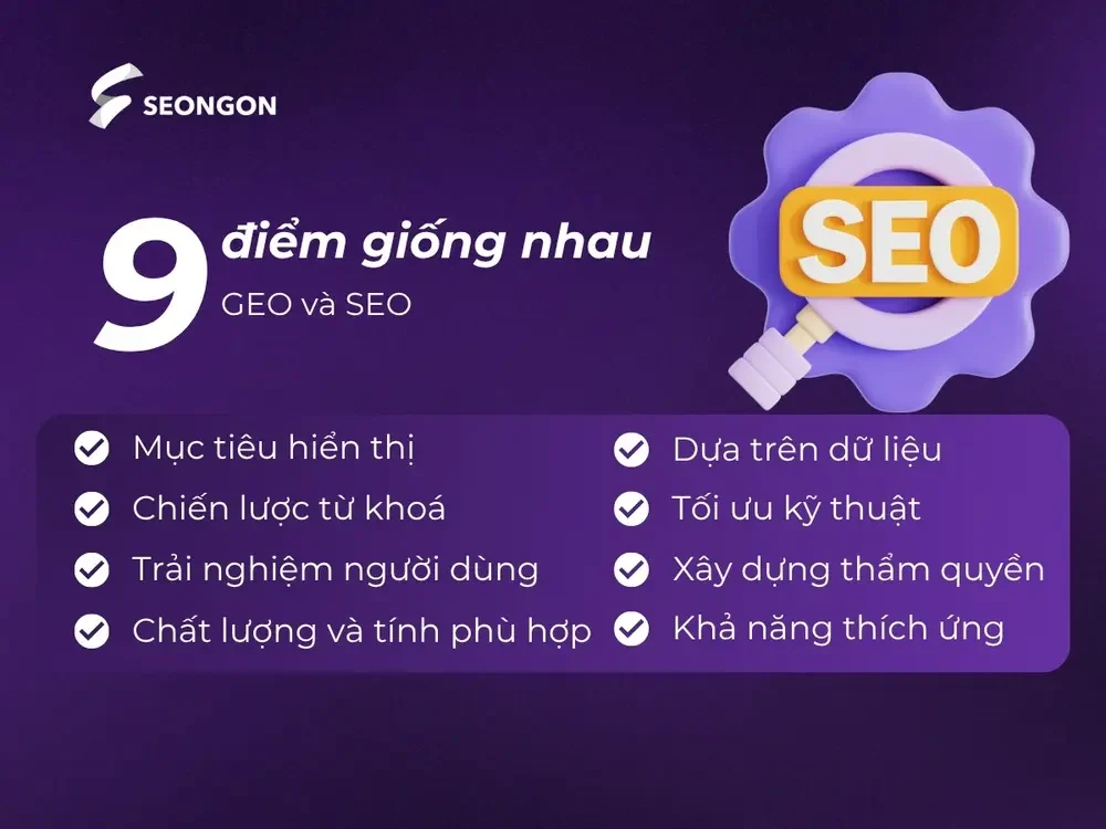 Điểm giống nhau giữa GEO và SEO