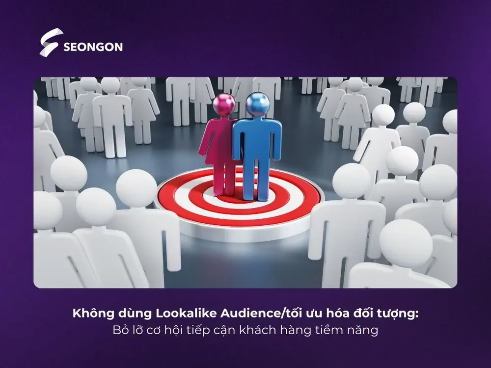Không dùng Lookalike Audience/tối ưu hóa đối tượng