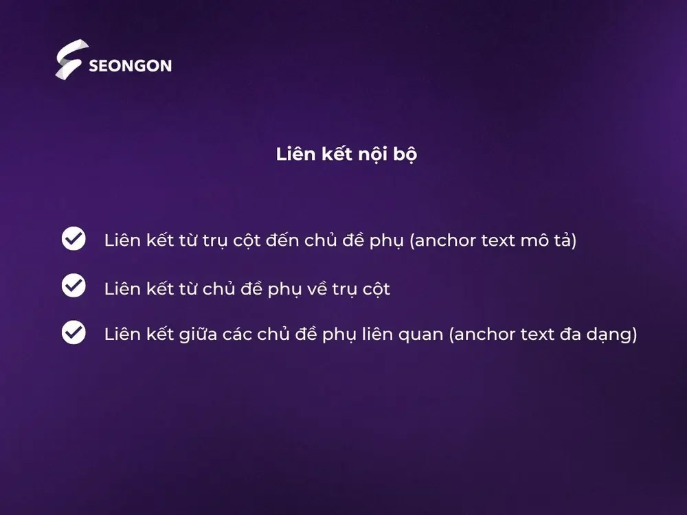 Liên kết nội bộ giúp các trang nội dung hỗ trợ lẫn nhau về SEO