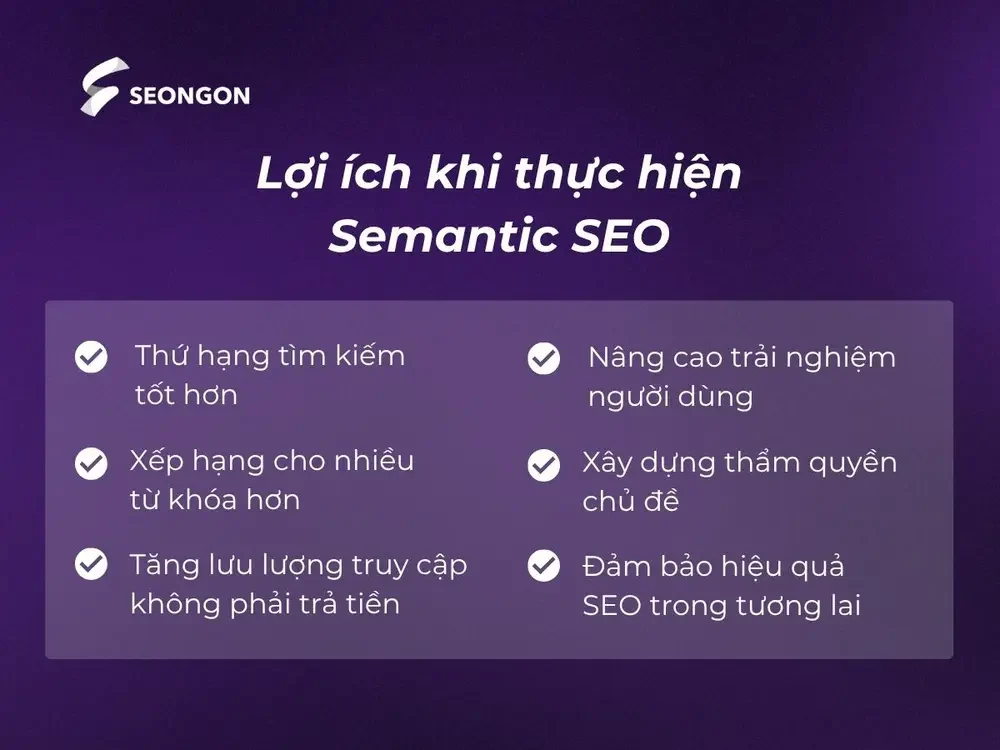 Lợi ích khi thực hiện Semantic SEO