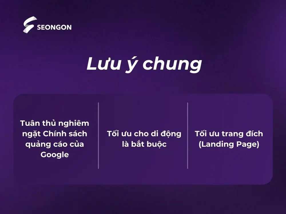 Lưu ý chung khi viết quảng cáo Google Ads