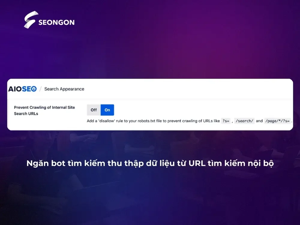 Ngăn bot tìm kiếm thu thập dữ liệu từ URL tìm kiếm nội bộ