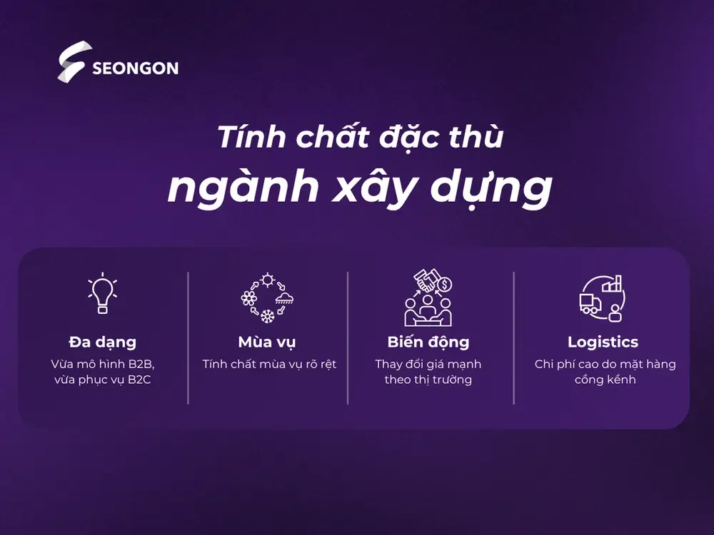 Ngành xây dựng có đặc thù ngành riêng biệt