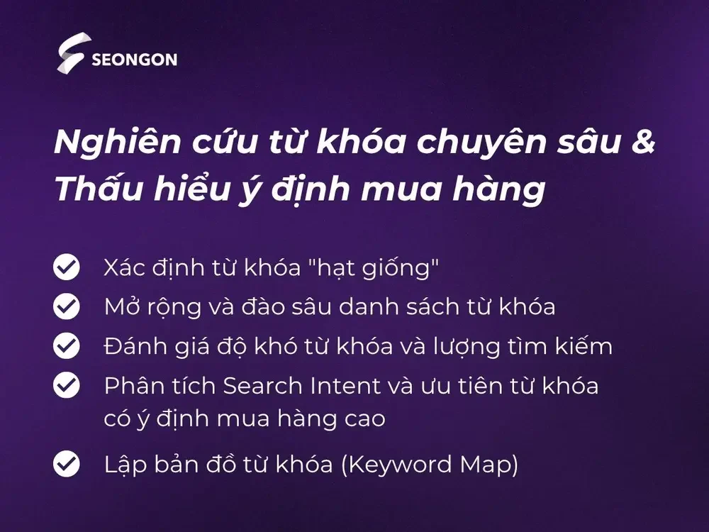 Nghiên cứu từ khóa chuyên sâu & Thấu hiểu ý định mua hàng