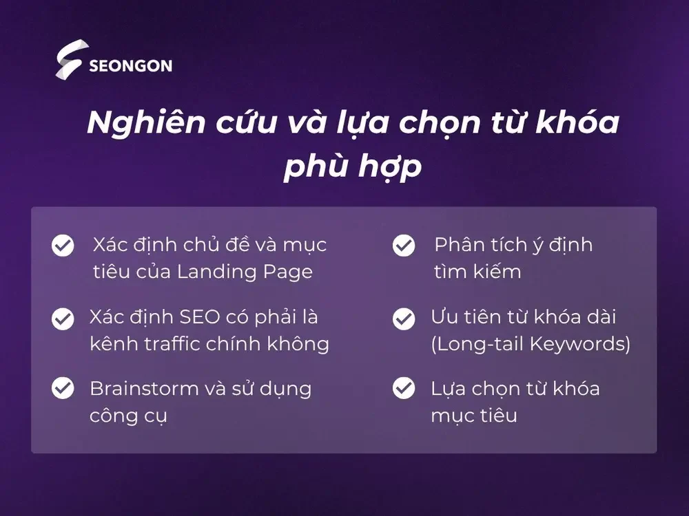 Nghiên cứu và lựa chọn từ khóa phù hợp cho Landing Page chuẩn SEO