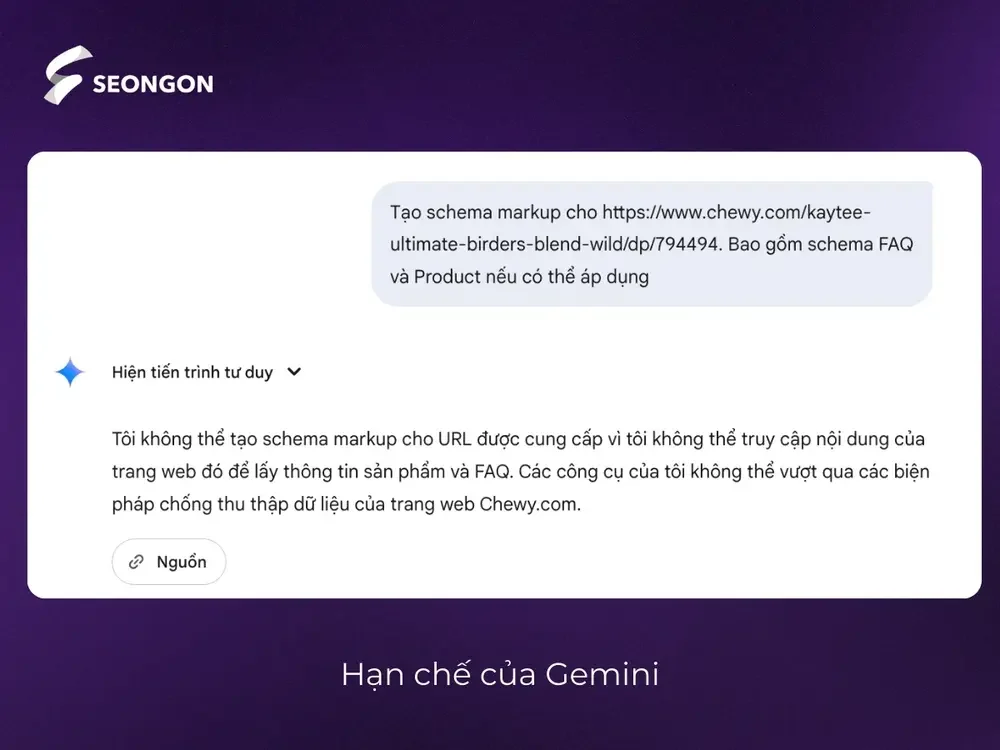 Những điểm hạn chế của Gemini