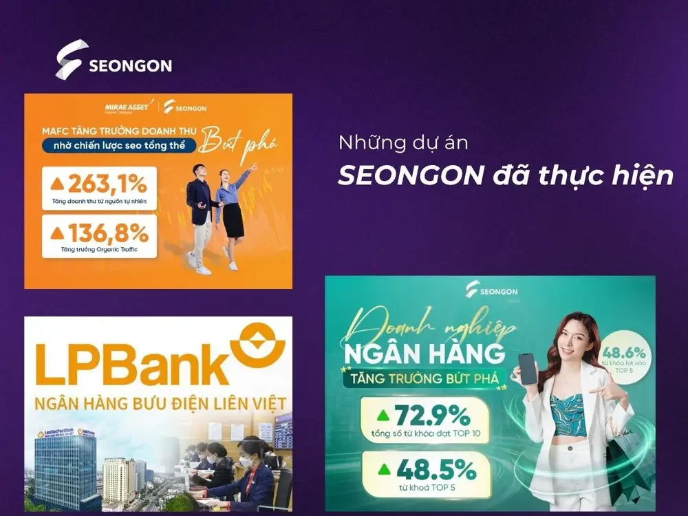 Những dự àn tài chính - ngân hàng SEONGON đã thực hiện