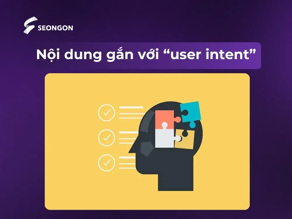 Nội dung cần gắn với user intent