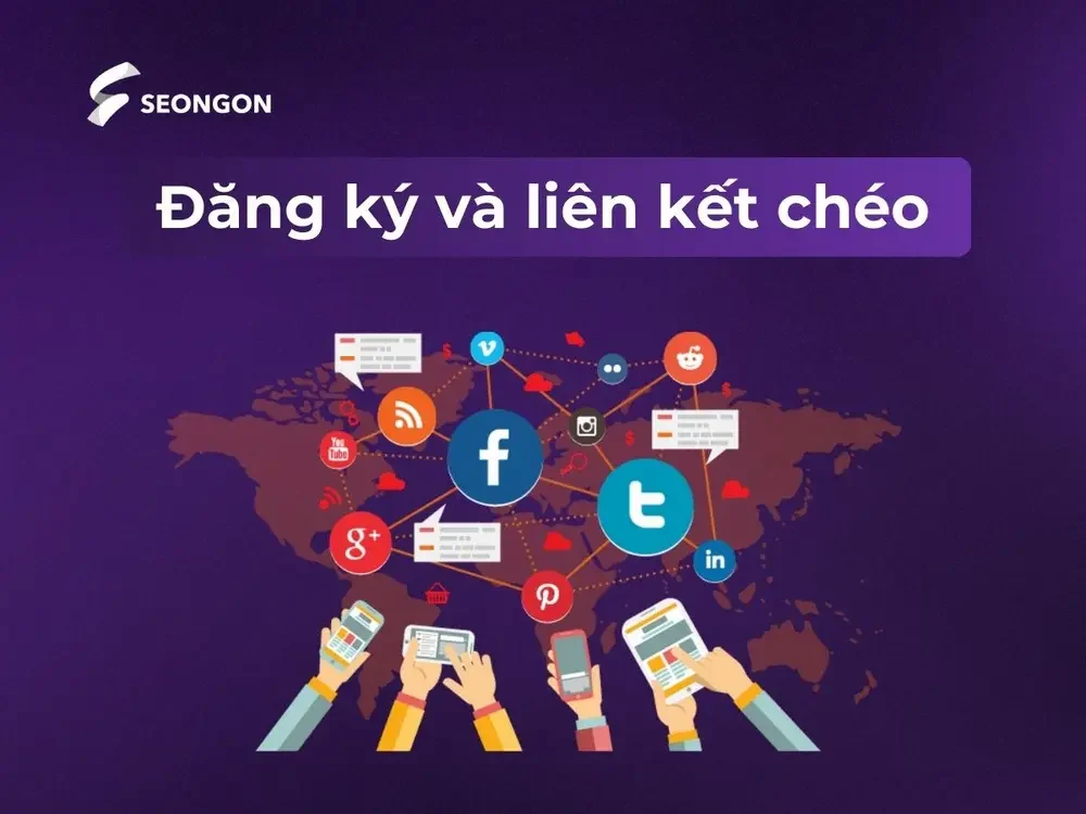 Thực hiện liên kết chéo giữa các tài khoản social để tạo hệ thống liên kết chất lượng