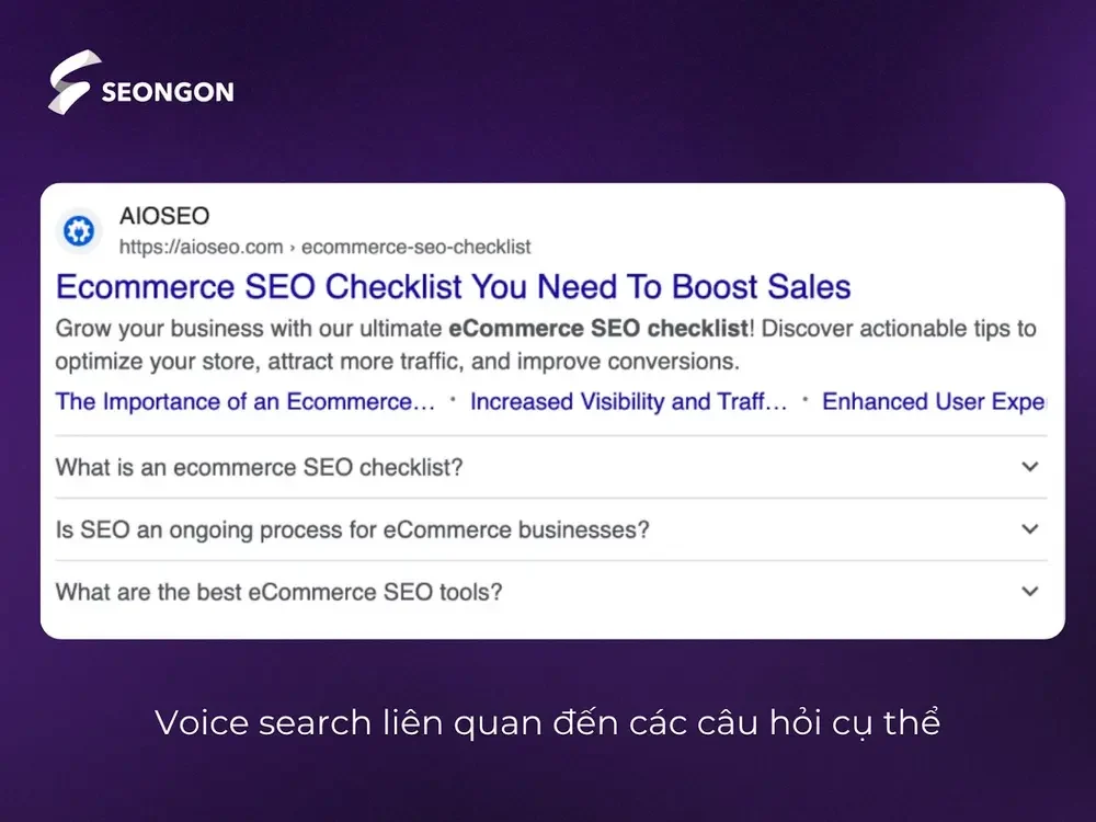 Tính năng giúp nội dung thân thiện hơn với voice assistant