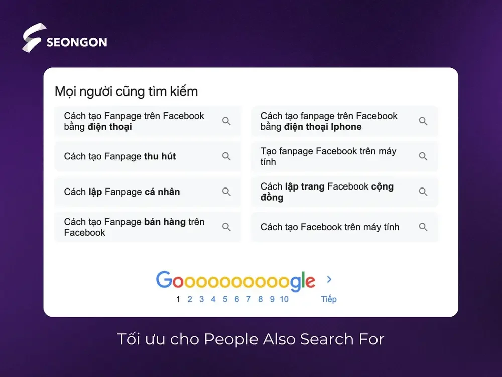 Tối ưu nội dung cho mục People also search for