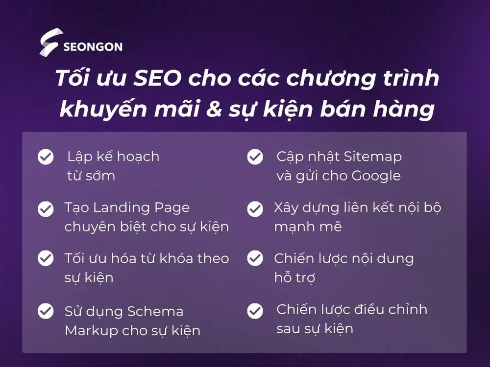 Tối ưu SEO cho các chương trình khuyến mãi & sự kiện bán hàng