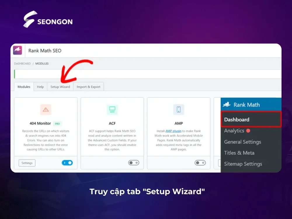 Truy cập tab 