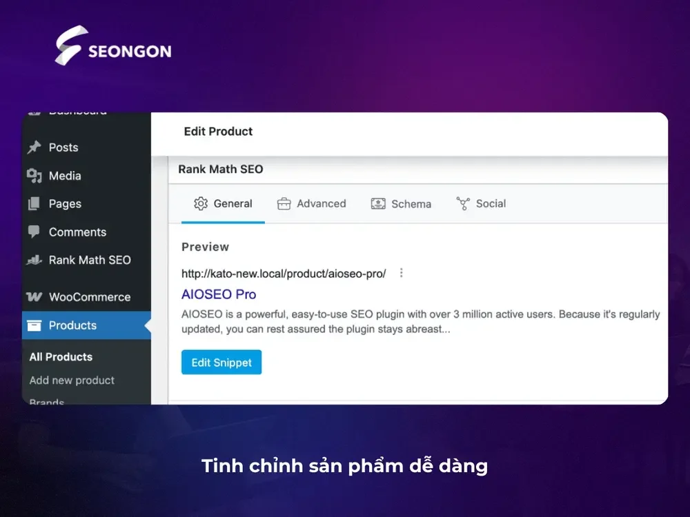 Tuỳ chỉnh sản phẩm dễ dàng