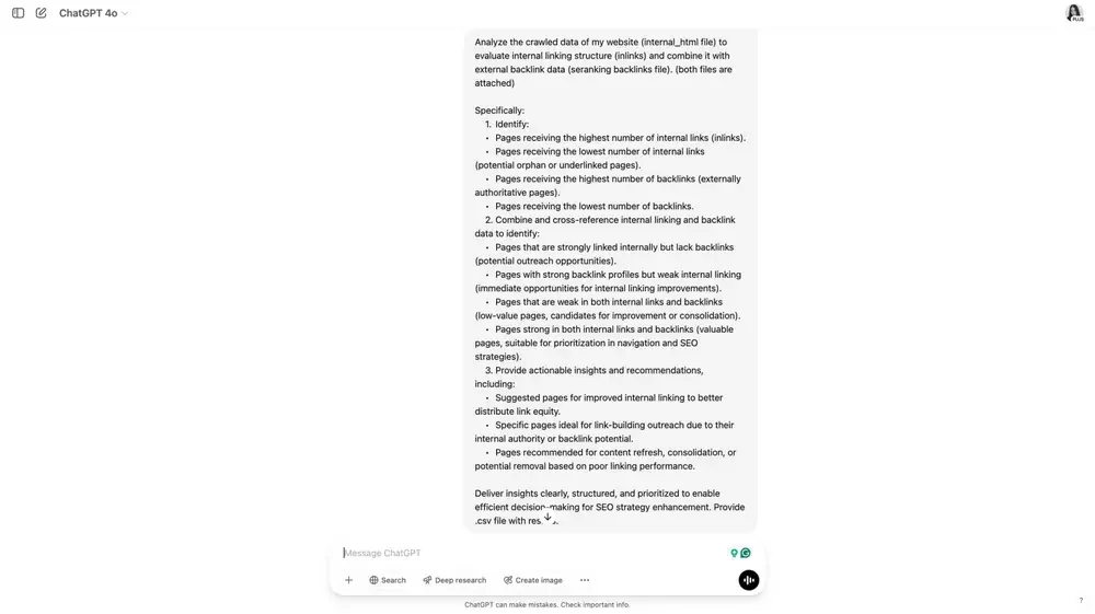 Viết prompt chi tiết và đính kèm dữ liệu