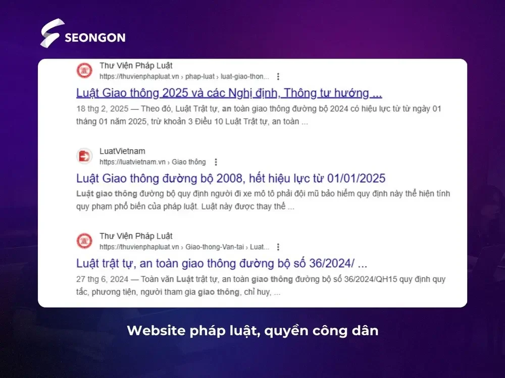 Website pháp luật sai lệch thông tin dẫn đến các hành vi phạm pháp hoặc mất quyền lợi công dân