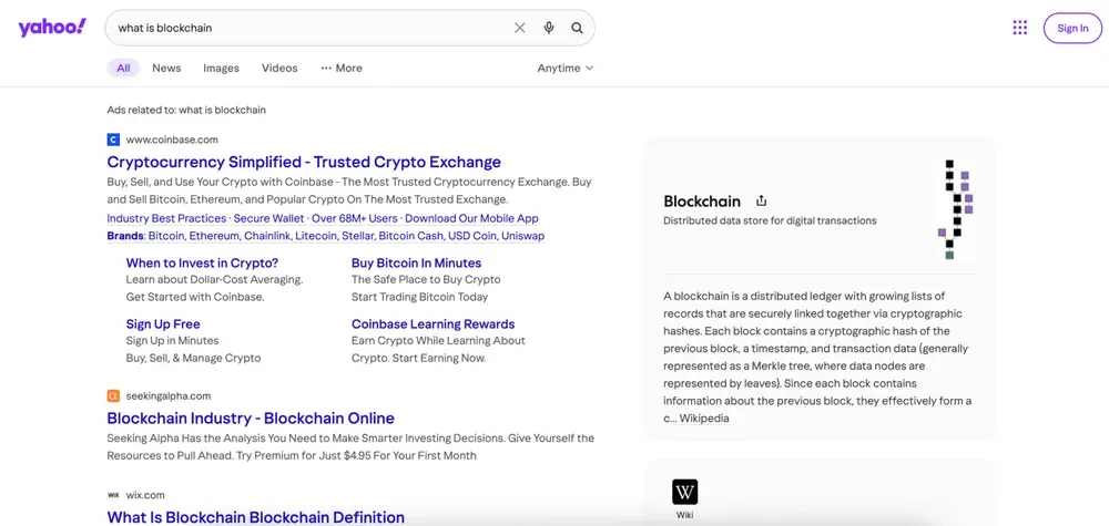Yahoo là một “ông lớn” lâu năm trong lĩnh vực tìm kiếm