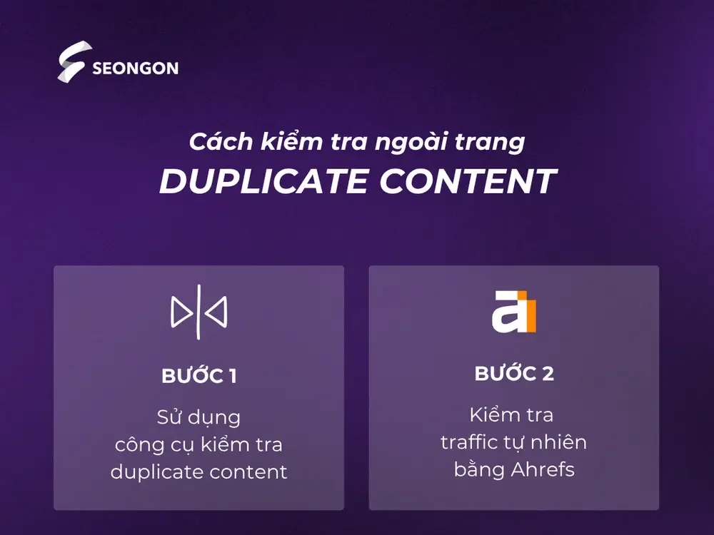 2 bước kiểm tra nội dung trùng lặp ngoài trang