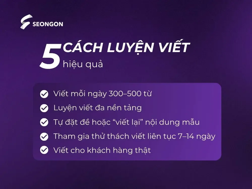 5 cách cải thiện kỹ năng viết một cách hiệu quả