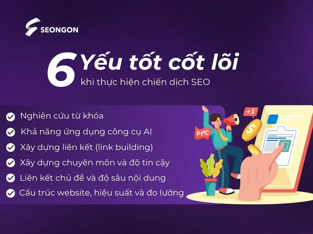 6 Yếu tố cốt lõi khi thực hiện chiến dịch SEO