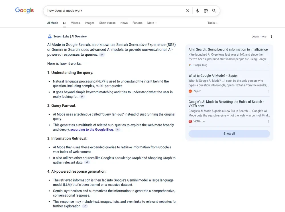 AI Overviews và AI Mode bắt đầu tạo ra những biến động đáng kể cho hiệu suất website