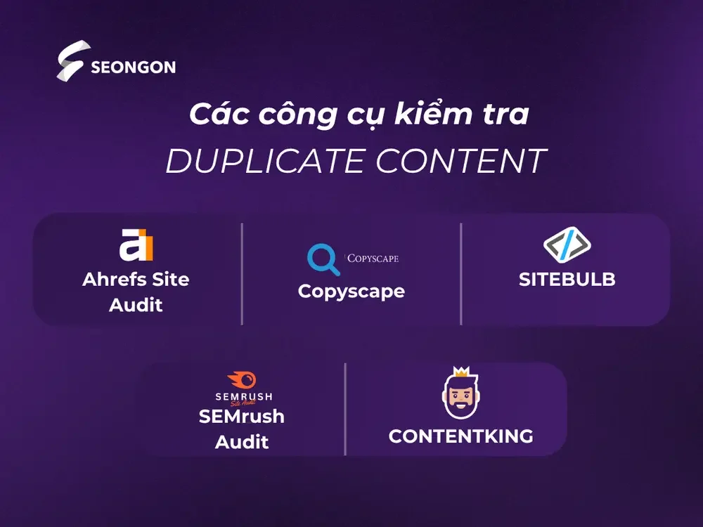 Các công cụ kiểm tra duplicate content khác