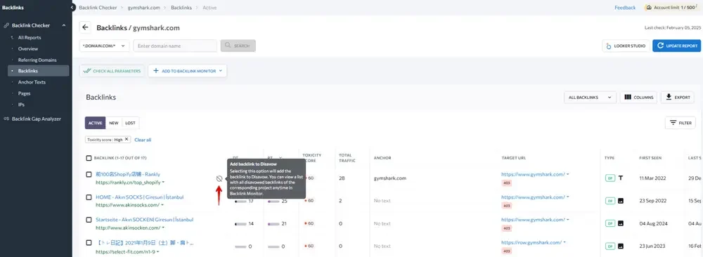 Công cụ Backlink Checker phân loại backlink theo mức độ độc hại